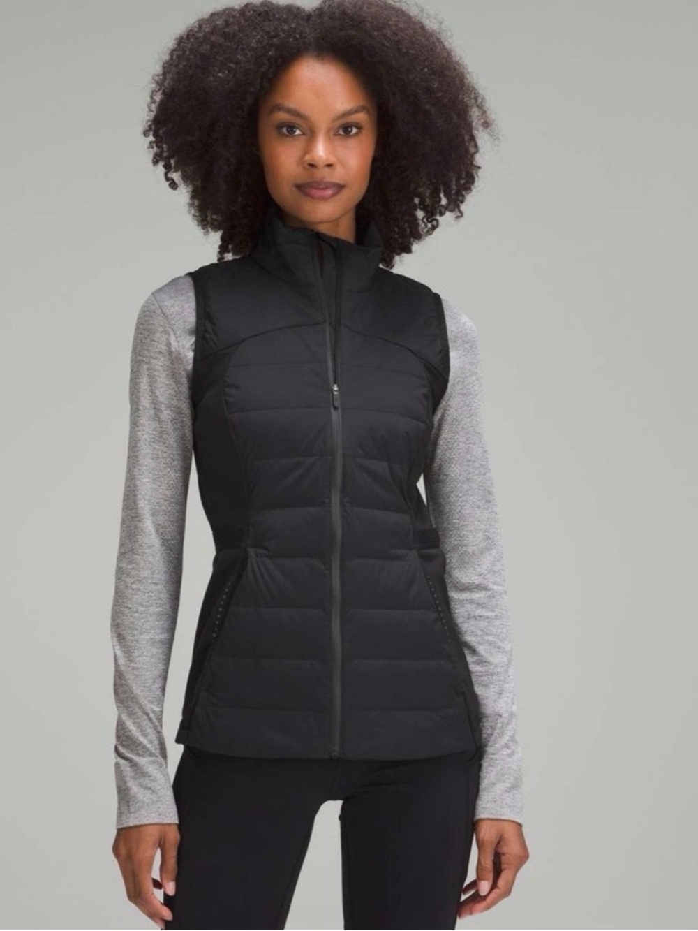 Lululemon Down for it All Vest Black Size 12 Goose Down